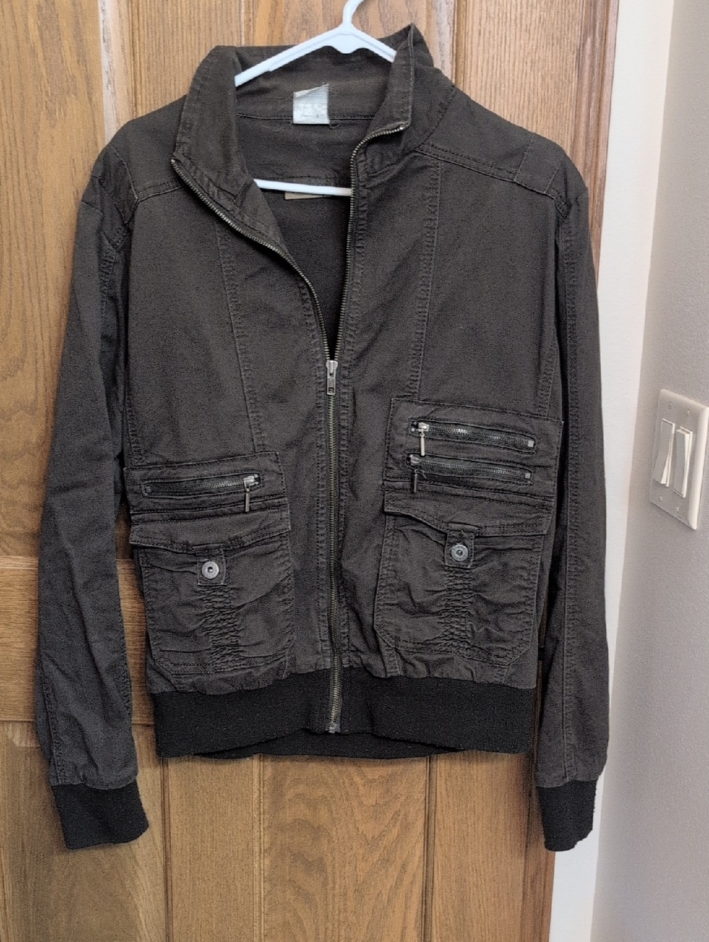Women's Utility Zip Jacket - Dark Brown